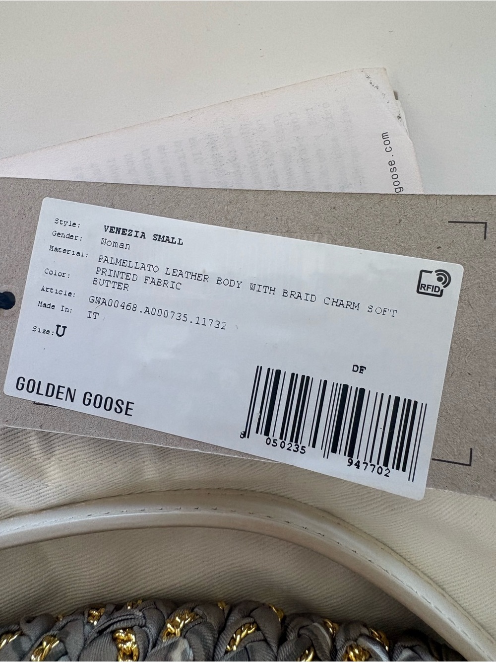 Golden Goose Cream Leather Shoulder Bag with Gold Hardware - Picture 4 of 10